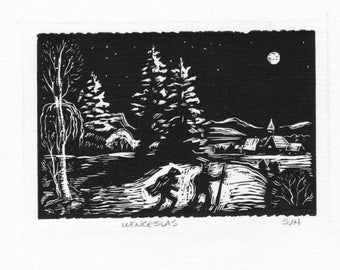 Wenceslas linocut