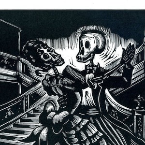 Skelett Calavera letzten Walzer Grußkarte