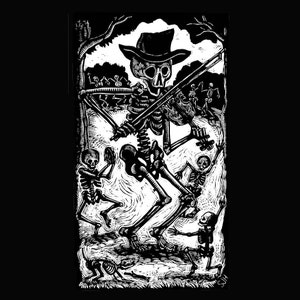 Skeleton Fiddler Calavera Black T-Shirt