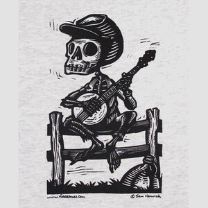 Camiseta juvenil con esqueleto grande Banjo Banjer Bones