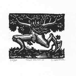 Treebeard linocut