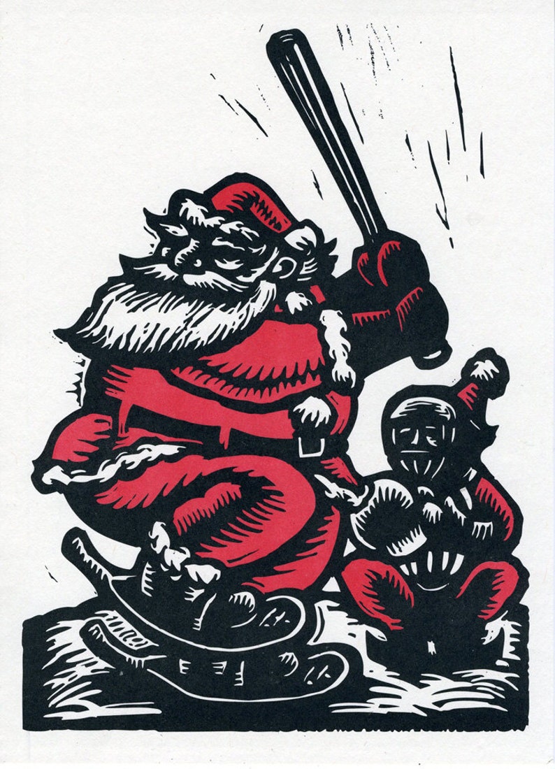 Christmas Card Home Run Santa image 1