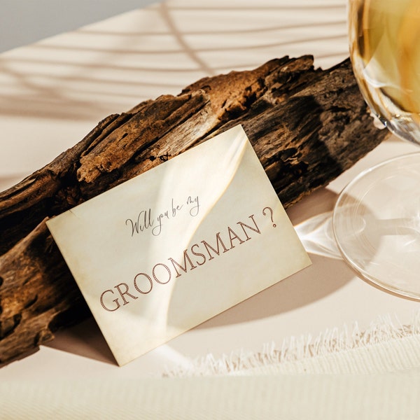 Will you be my Groomsman, Groomsman proposal card