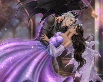 Asteria and Calix Art Print - Ball/Dancing - from Of Light and Freedom (The Star Queen Chronicles)