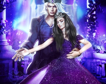 Asteria and Calix Art Print - Balcony - from Of Darkness and Ruination (The Star Queen Chronicles)