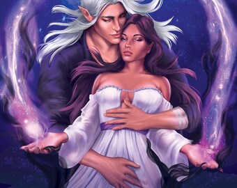 Asteria and Calix Art Print - Starlight Explosion - from Of Light and Freedom (The Star Queen Chronicles)