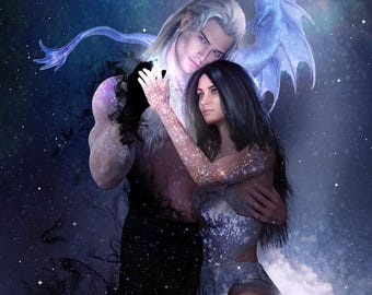 Asteria and Calix Art Print - Dreamscape - from Of Light and Freedom (The Star Queen Chronicles)