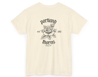 Op Portland Thorns geïnspireerd NWSL-voetbalshirt voor dames | WOSO-uniseks T-shirt met rozen
