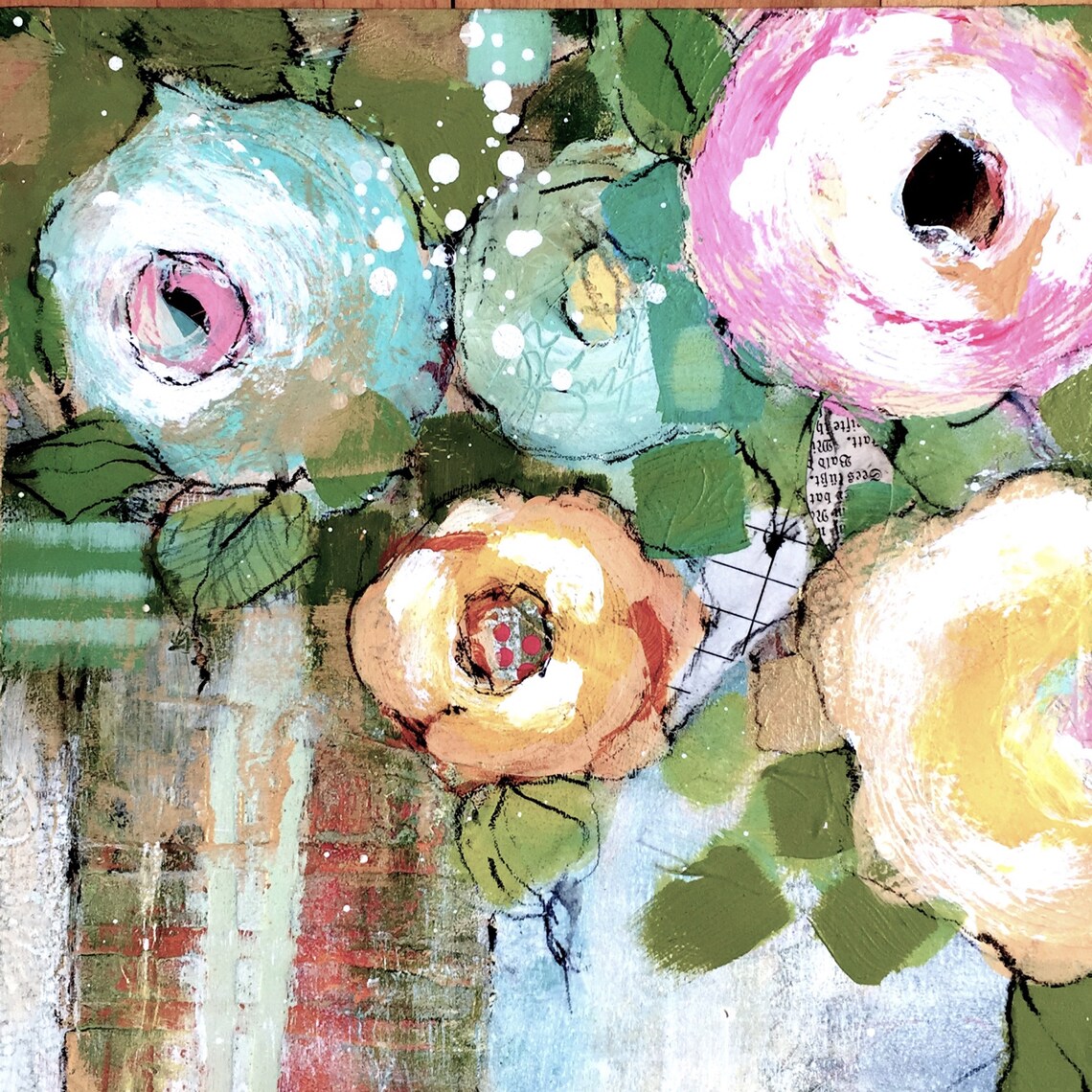 Abstract Floral Etsy