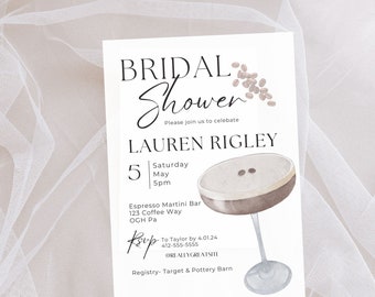 Espresso Martini Bridal Shower Template