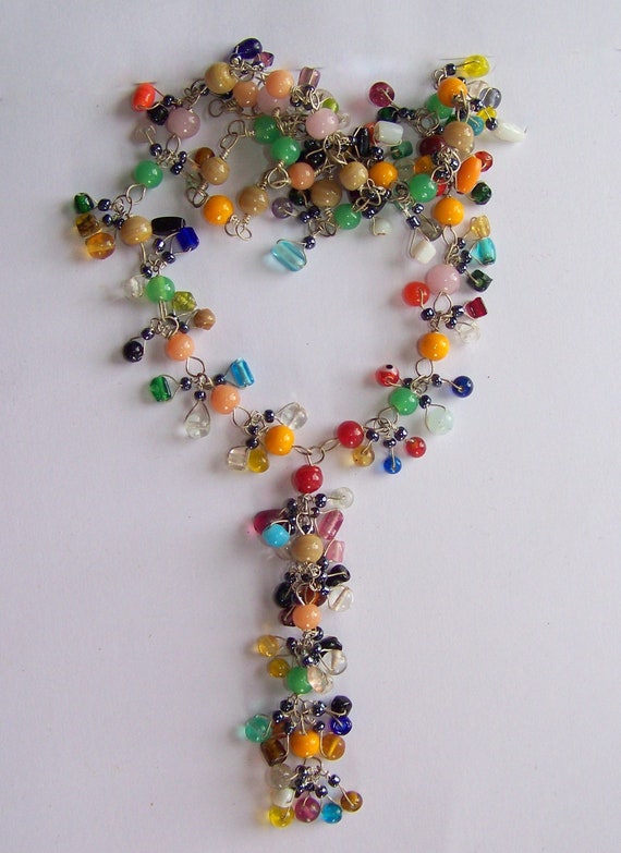 VINTAGE  Glass Bead Necklace - image 2