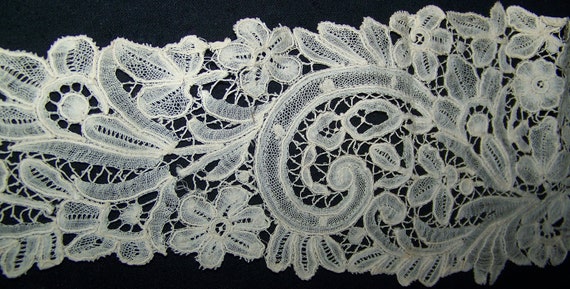 Antique  Handmade  Duchesse Bobbin  Lace Collar L… - image 6