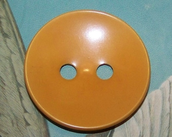 Vintage Large Bakelite Saucer Button Butterscotch