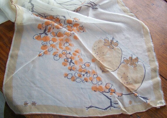 Vintage  Vera Neumann Silk  1960's Oblong Scarf S… - image 5