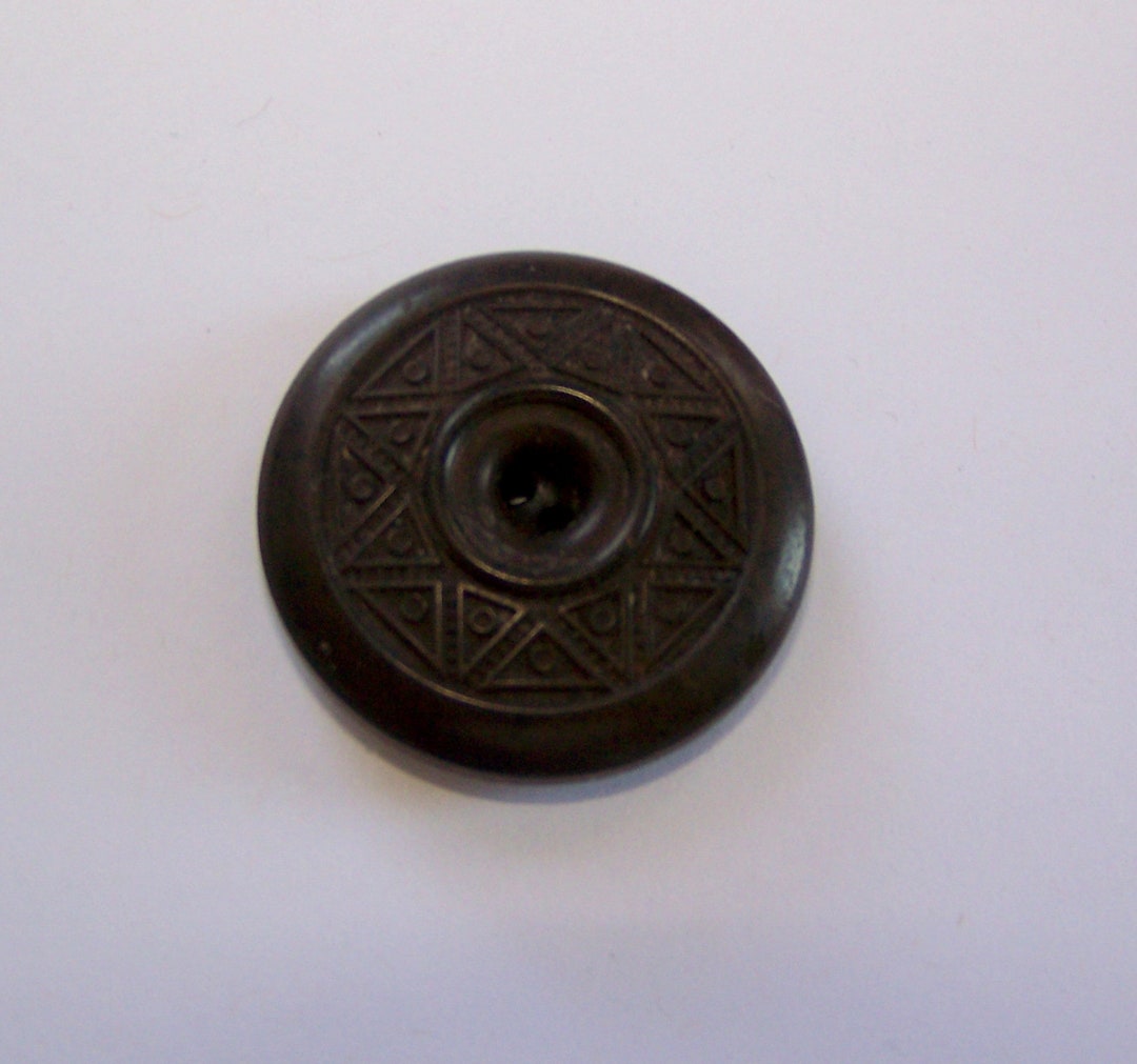 Antique Button NOVELTY RUBBER Co. 18511872 Countersunk 2 Hole Etsy