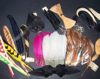 Vintage Lot NOS Millinery Feathers 16 Pieces