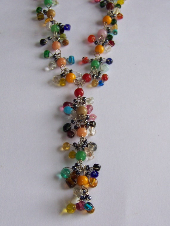 VINTAGE  Glass Bead Necklace - image 3