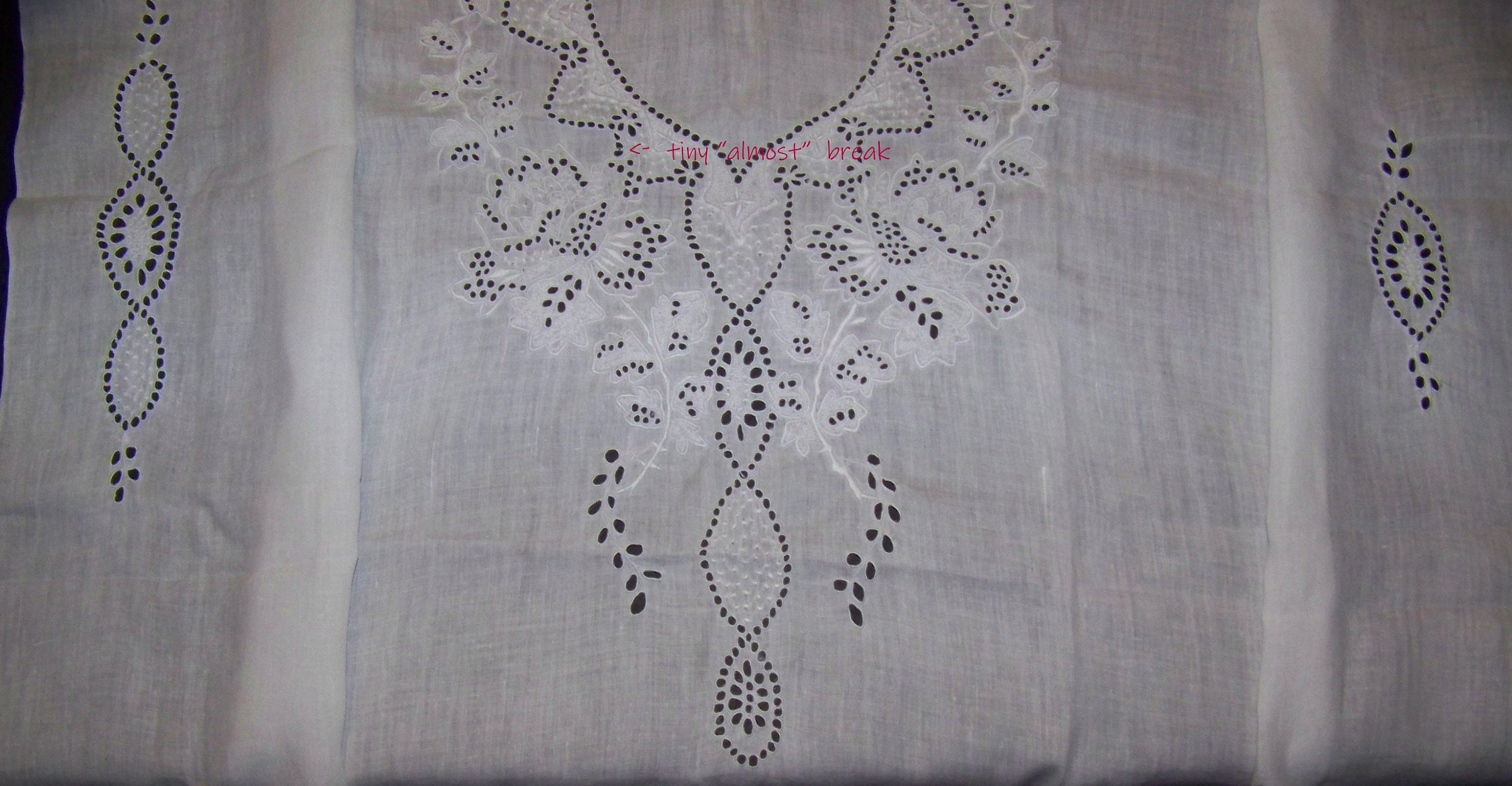 Vintage Hand Embroidered Linen Blouse Front, Ayrshire Whitework - Etsy