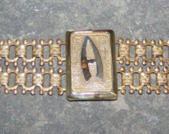Vintage Gold Filled Monogram Bracelet A Etsy