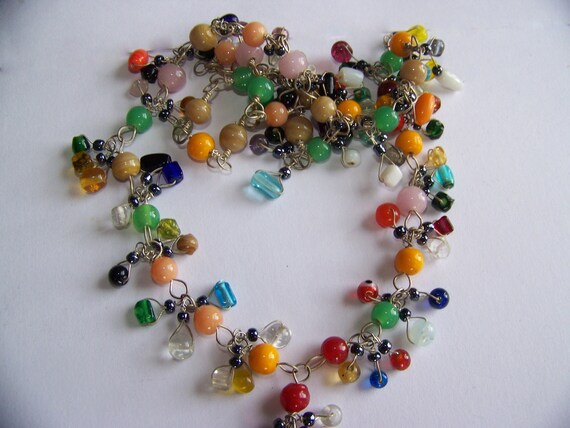 VINTAGE  Glass Bead Necklace - image 6