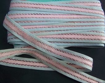 Vintage Trim Cotton Blue & Pink Child Baby