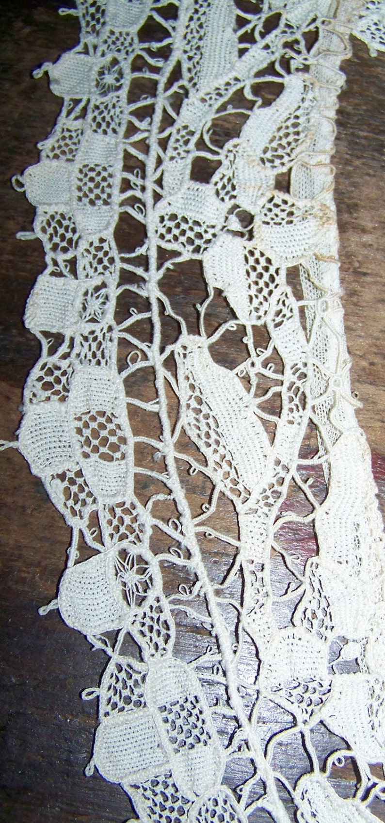 Hand Made VINTAGE Needle Lace Collar Etsy
