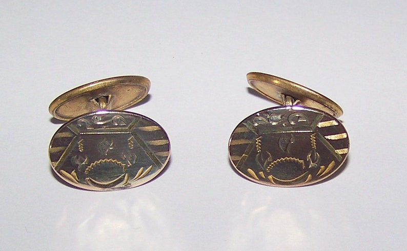 Beautiful VINTAGE Gold Filled Swivel Back Cufflinks H.W.K. Co - Etsy