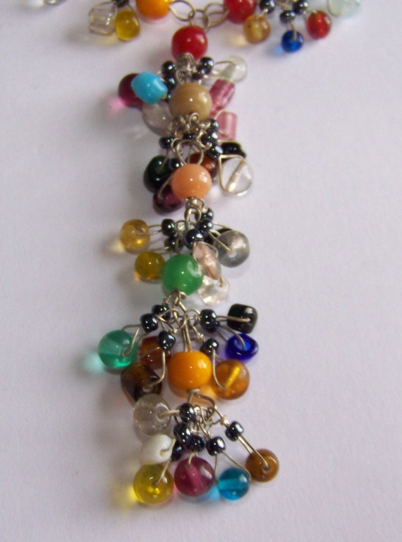 VINTAGE  Glass Bead Necklace - image 7