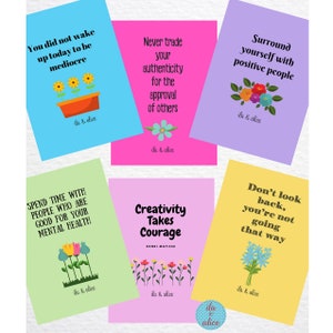 Ensemble de cartes postales d'amitié, cartes postales inspirantes de soutien pour les femmes, courrier postal et correspondants, citations inspirantes, vous êtes aimé