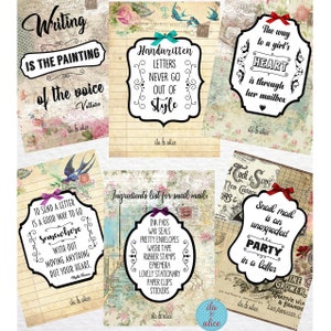 Lot de cartes postales de l'amitié, jolies cartes postales de correspondant, jolies cartes postales courrier postal pour ami, cartes postales uniques avec fleurs et motifs floraux