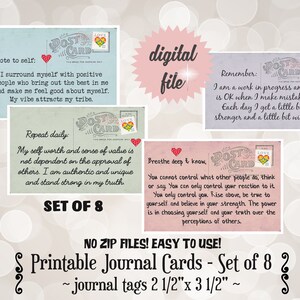 Self Love Journal Tag, Be Kind Afdrukbaar, Inspirerende Affirmatiekaarten, Digitaal Positief Denken, Zelfzorg Afdrukbaar, Vriendelijkheid