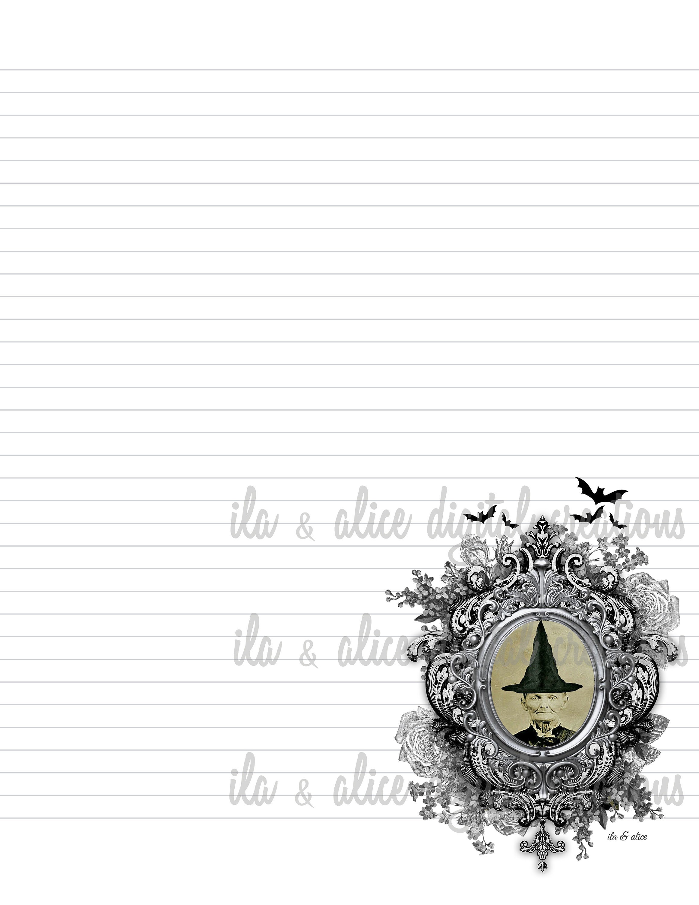 Witch Stationary Set Witches Letter Writing Paper for Snail | Etsy