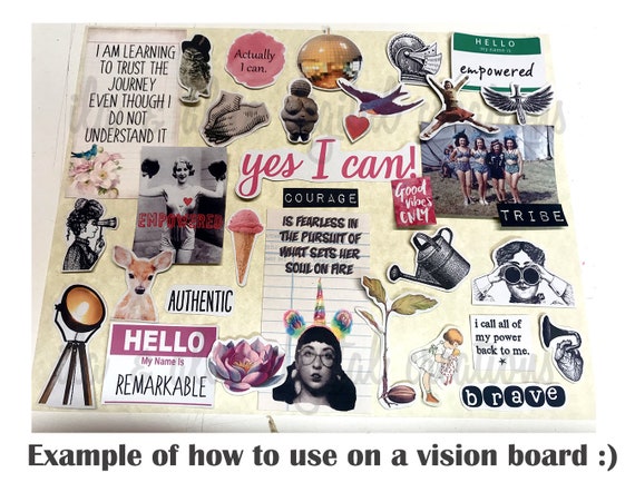 Women Positive Inspiration Affirmation Stickers Vision Board Laptop Journal