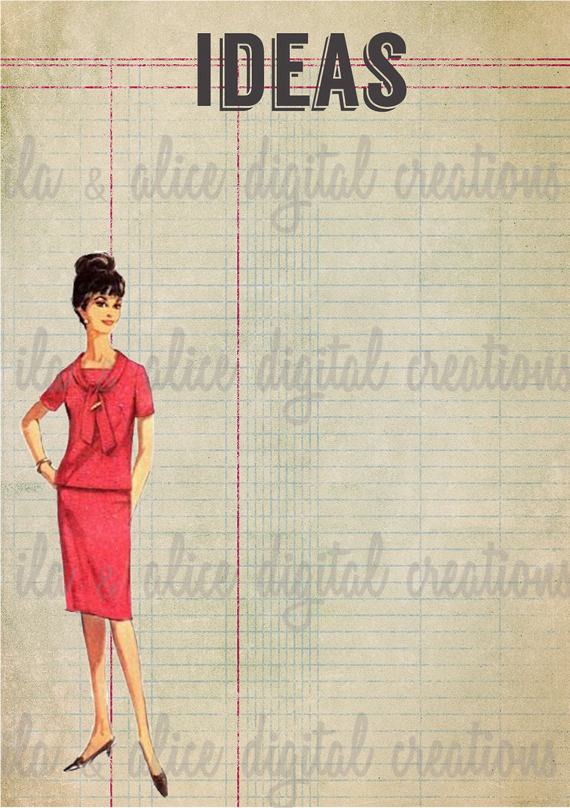 Vintage Look Printable Journal Cards Junk Journal Cards | Etsy