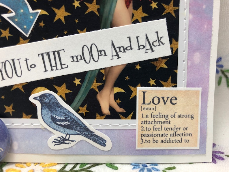 I Love You To The Moon and Back-Full Moon-The Moon /& The Stars-La Luna-Friendship-Anniversary-Fairy-Moon Goddess-Friendship-Magical--