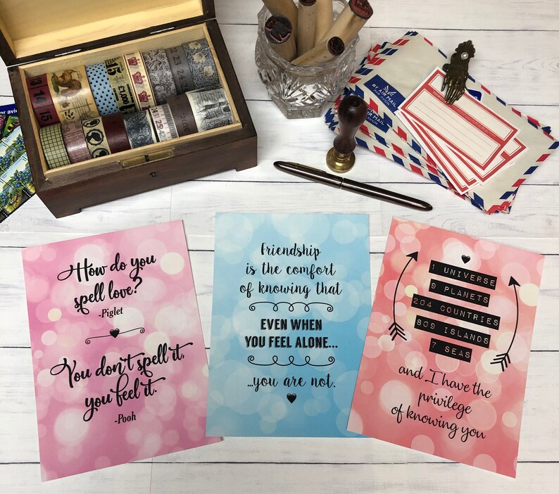 Postcard SetFriendship PostcardsFriendship quotesPositive Etsy