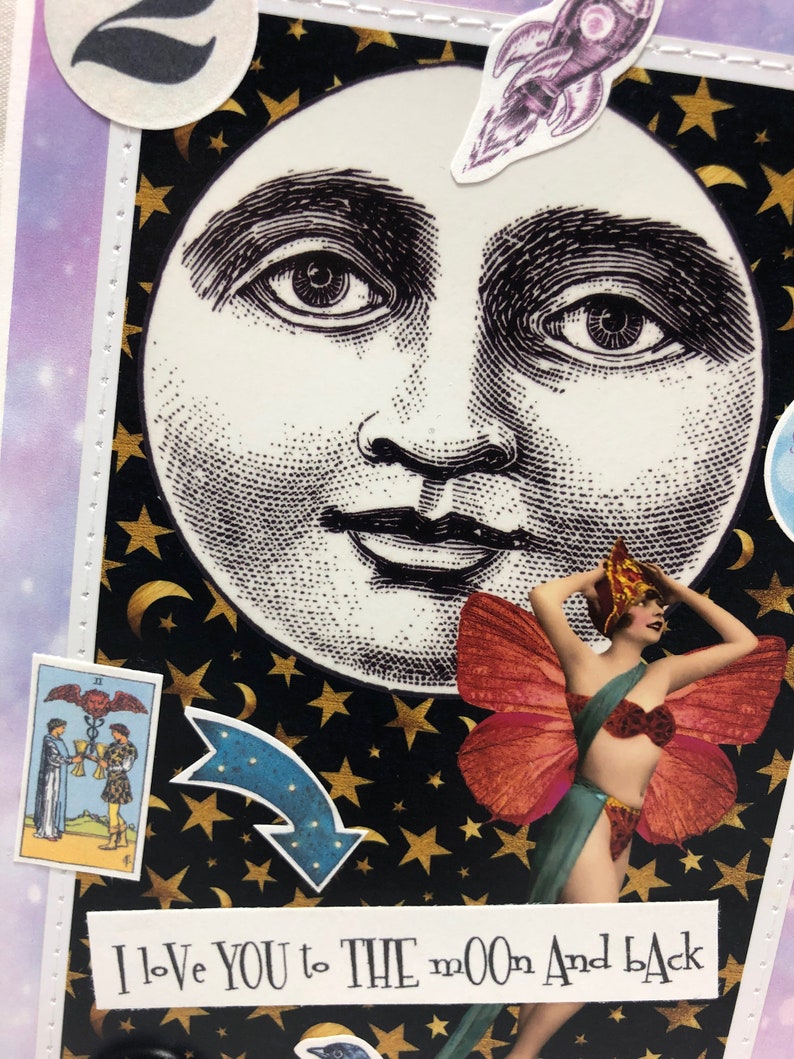 I Love You To The Moon and Back-Full Moon-The Moon /& The Stars-La Luna-Friendship-Anniversary-Fairy-Moon Goddess-Friendship-Magical--