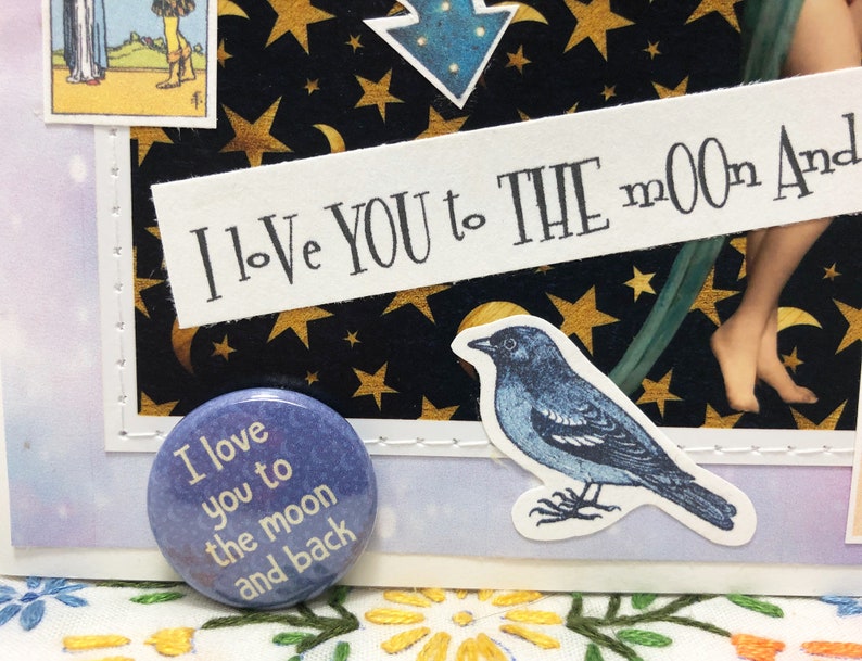 I Love You To The Moon and Back-Full Moon-The Moon /& The Stars-La Luna-Friendship-Anniversary-Fairy-Moon Goddess-Friendship-Magical--