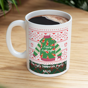 The Ugly  Sweater Party Ceramic Mug