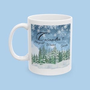 Personalized Magical Winter Garden Ceramic Mug