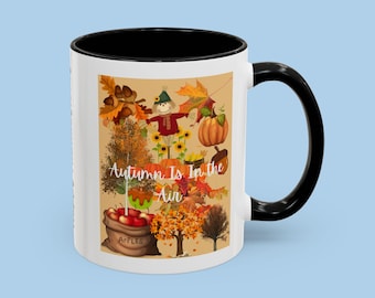 Autumn is in the Air Happy Thanksgiving Accent Coffee Mug
