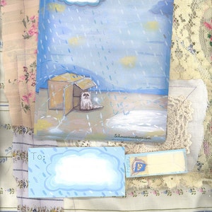 persian in the rain stationery set handmade image 3