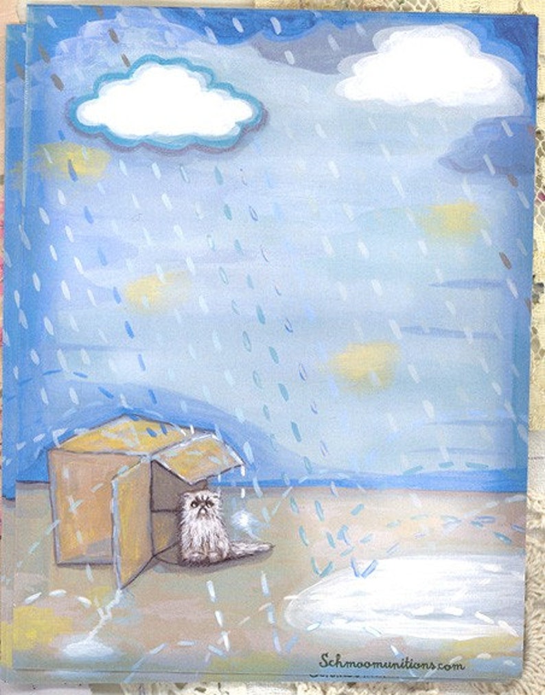 persian in the rain stationery set handmade image 2