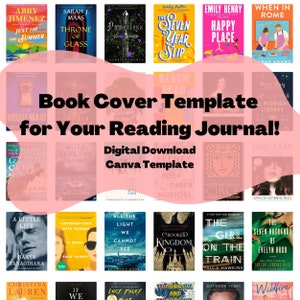 Book Covers Template for Reading Journal Digital Download Printable