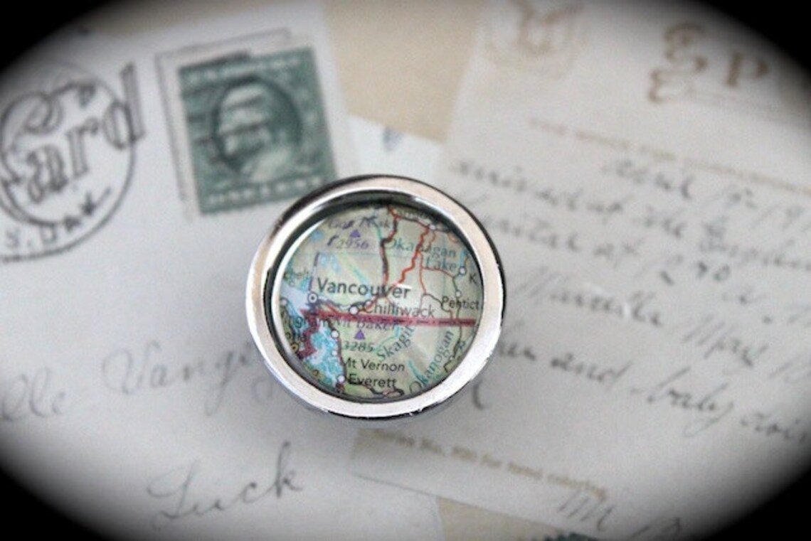 Custom Map Drawer Pull Knob Etsy