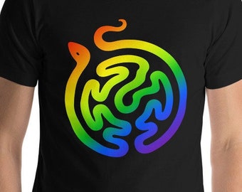 Hekate's Rainbow Snake Strophalos T-shirt