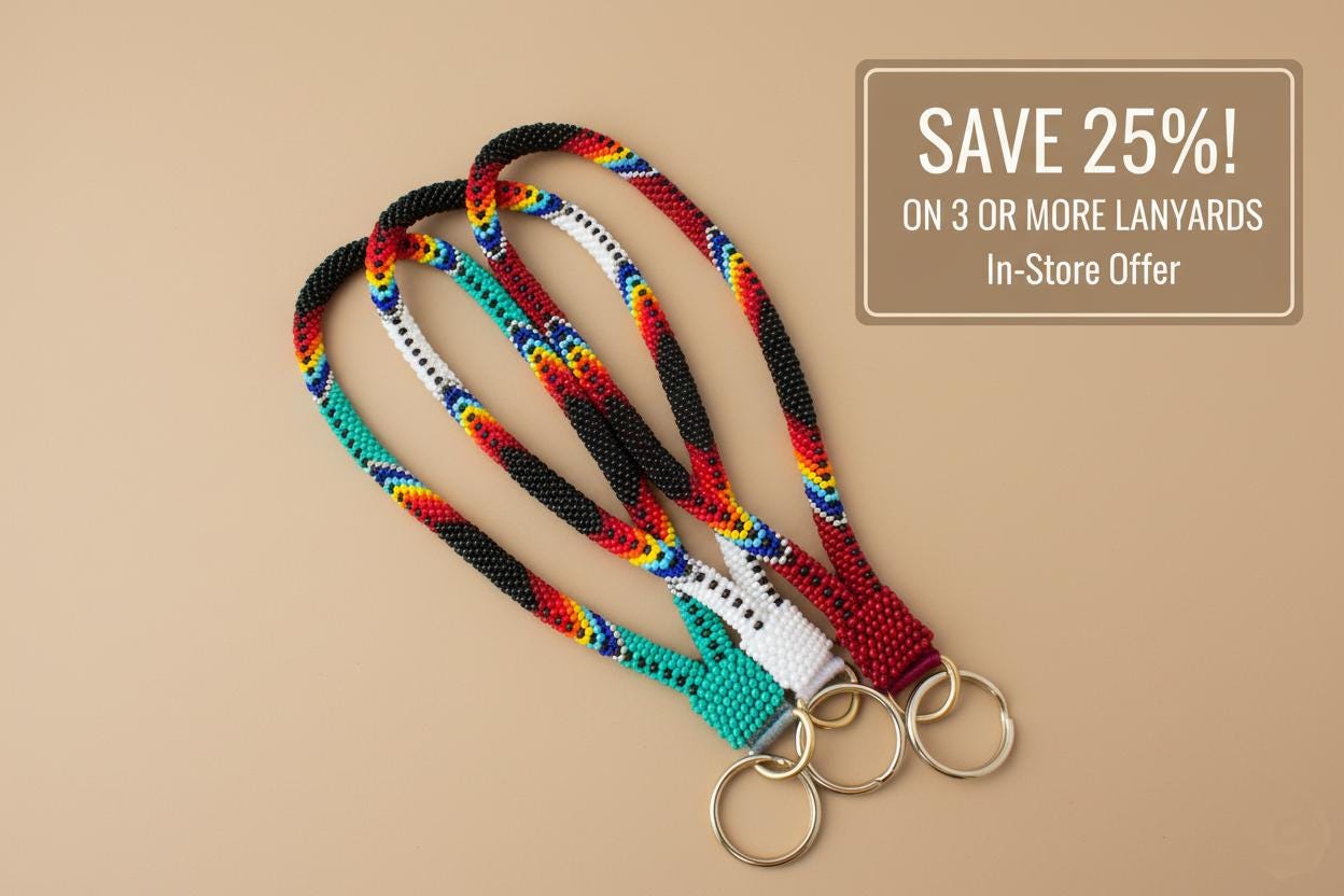 手作りのネイティブアメリカンビーズリストキーホルダー - 柔軟で耐久