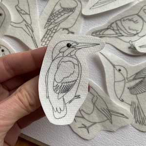 BIRDS-borduurontwerpen, stick-n-steek borduurpakket, wegwerpbare borduurstickers vogels