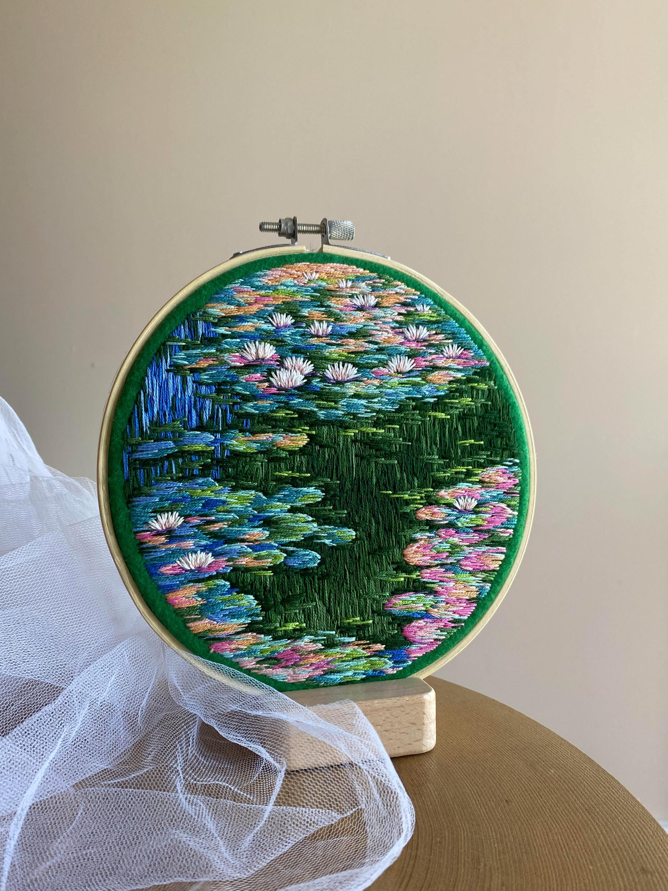 Claude Monet Water Lilies Hand Embroidery PDF Tutorial