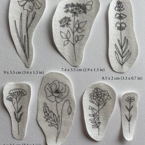 PDF Printable Stick and Stitch Embroidery Designs WILDFLOWERS, Floral ...